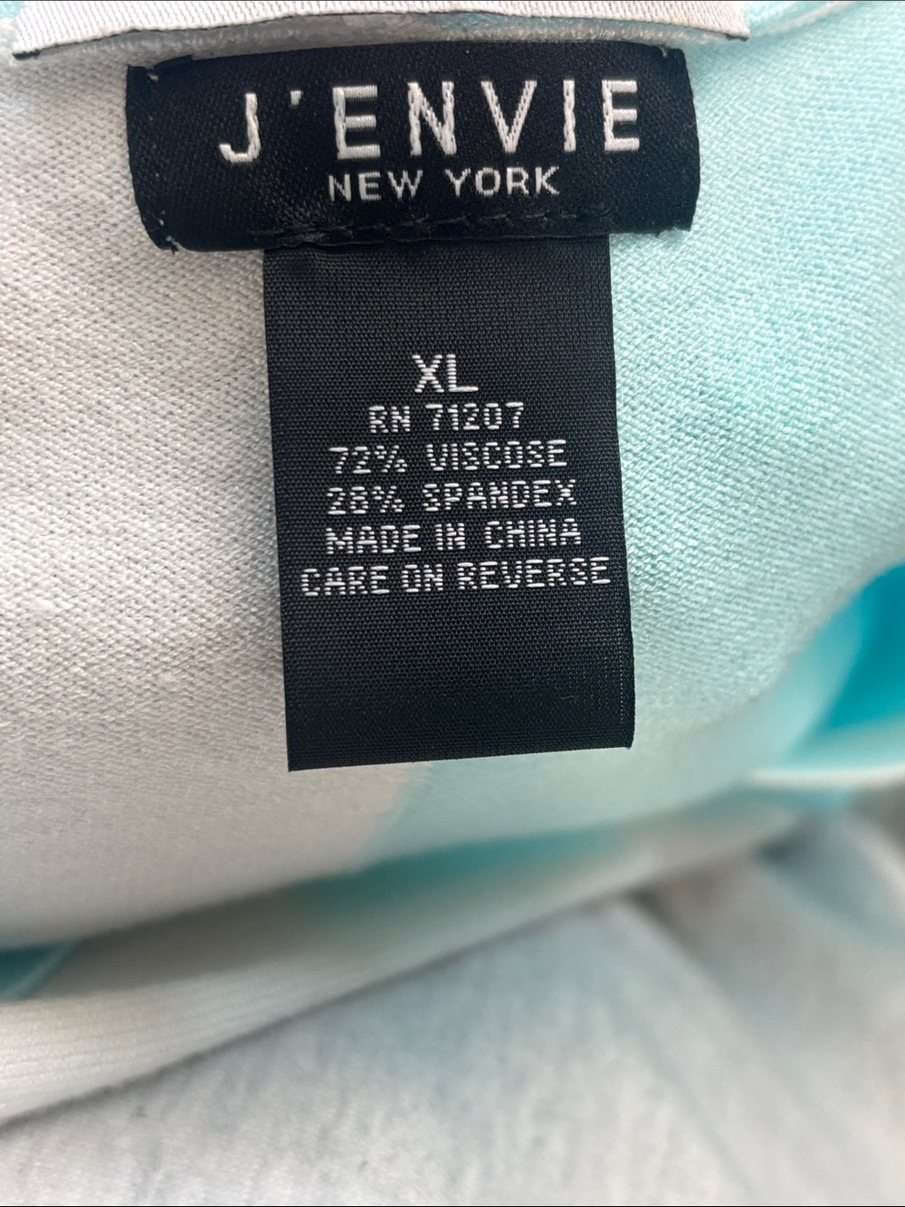 J'ENVIE AQUA WHITE V NECK TUNIC TOP - Picture 5 of 5